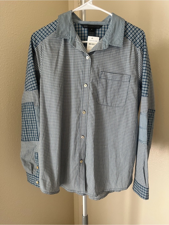 Marc By Marc Jacobs Other - Marc by Marc Jacobs Blue Checkered Patchwork Long Sleeve Shirt Size M *READ*